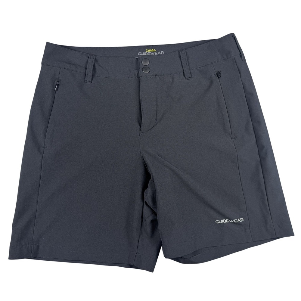 Cabelas GuideWear Women's Black Outdoor Hiking Shorts Size 8 Zipper‎ Pockets